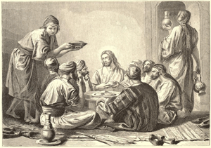 Jesus eats with sinners